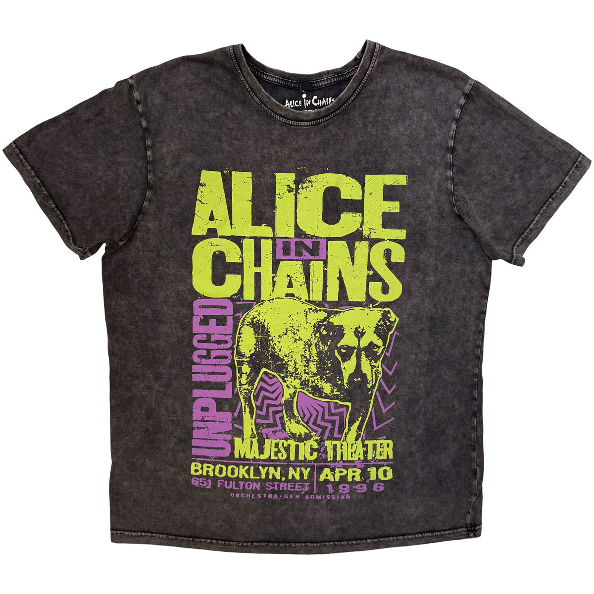 ALICE IN CHAINS - UNPLUGGED DOG - Stone Wash T-Shirt Grey