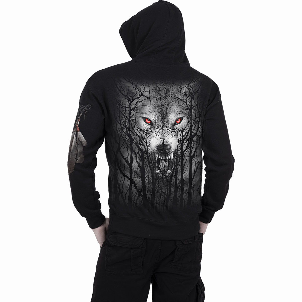 FOREST WOLF - Bluza z suwakiem w kolorze czarnym