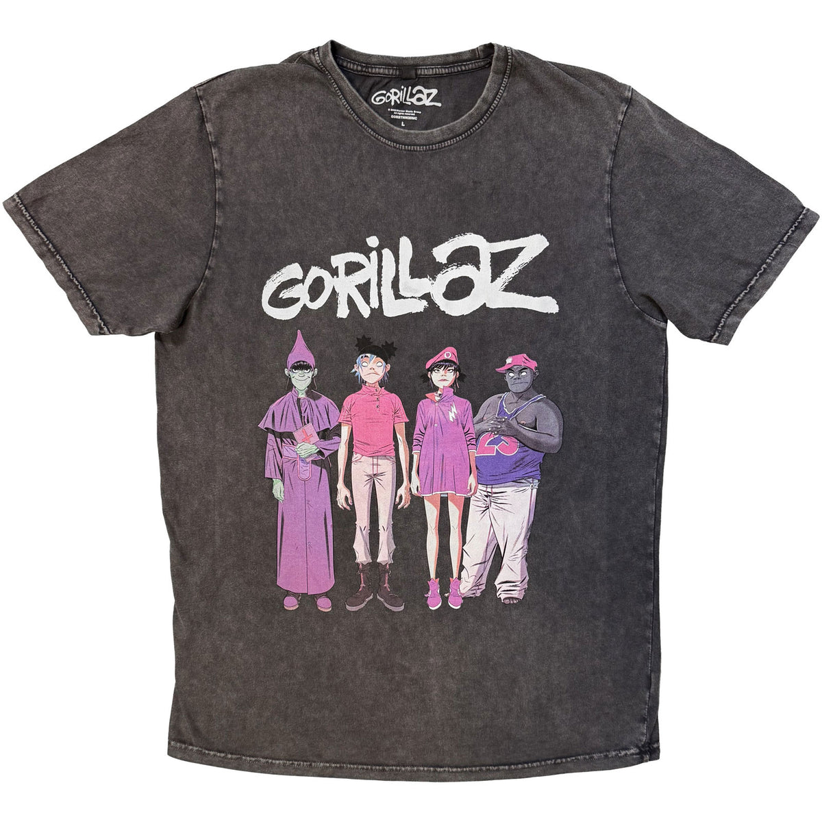 GORILLAZ - CRACKER ISLAND STANDING - Stone Wash T-Shirt Grey