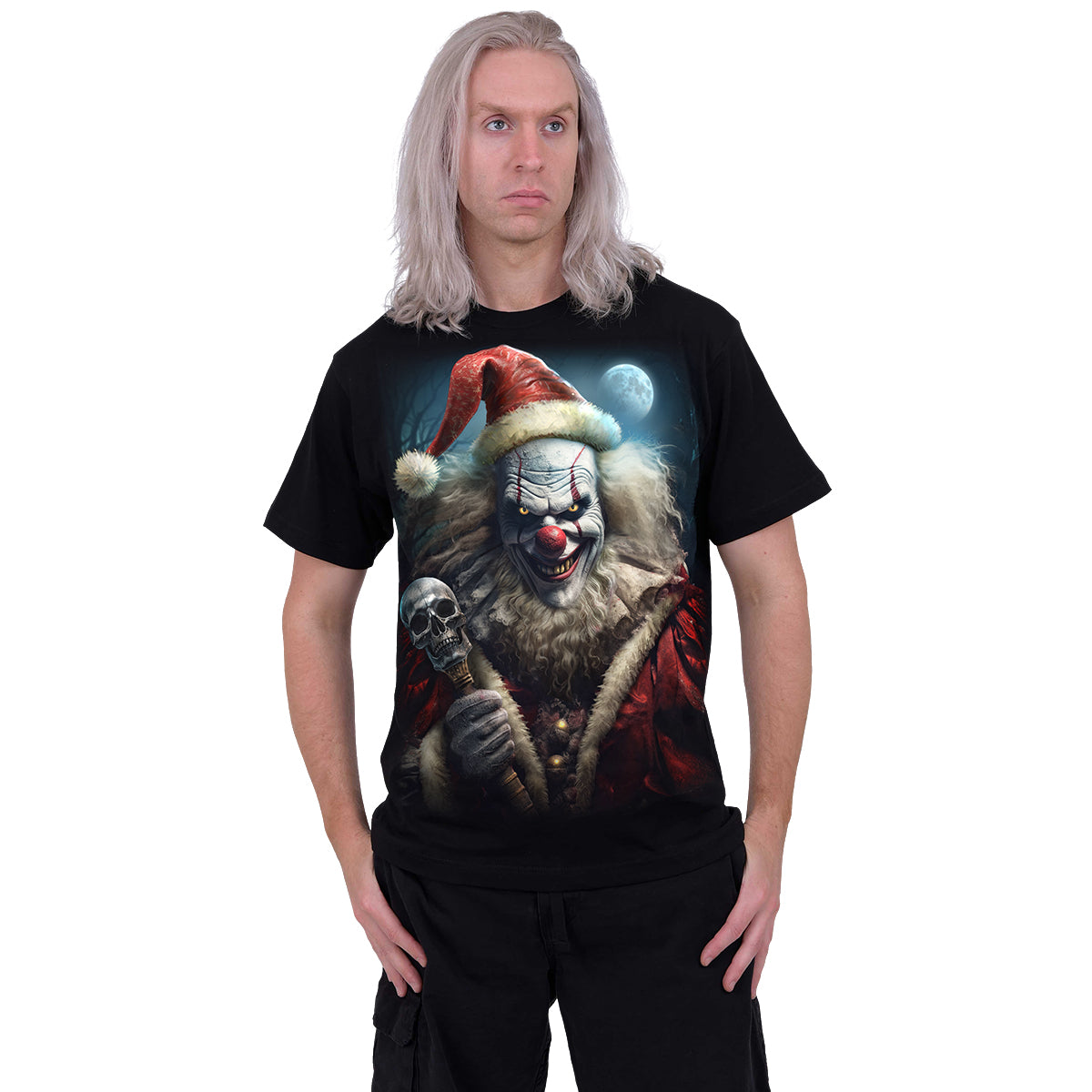 SANTA CLOWN - T-Shirt Czarny