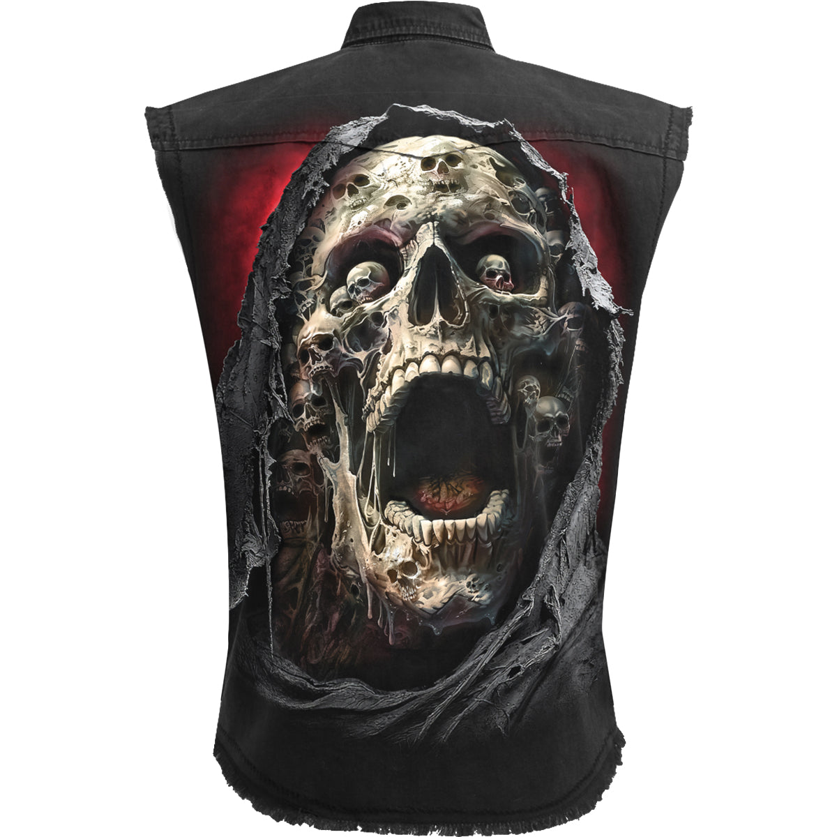 SCREAMING DEATH - Bezrękawnik Stone Washed Worker czarny