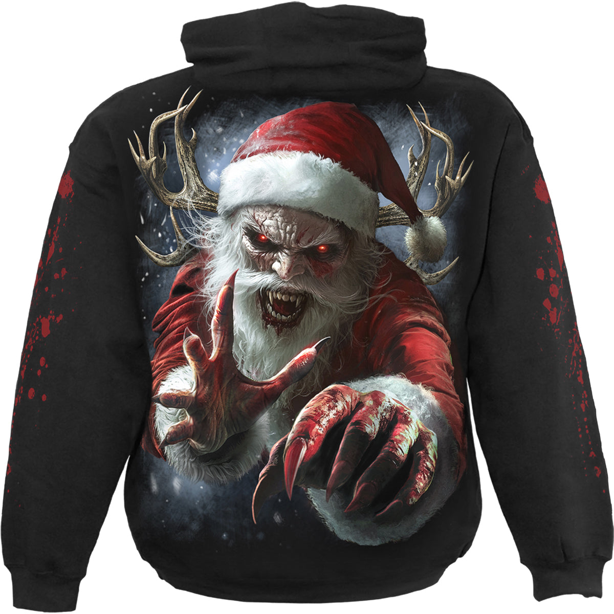 NAUGHTY OR NICE SANTA - Bluza czarna