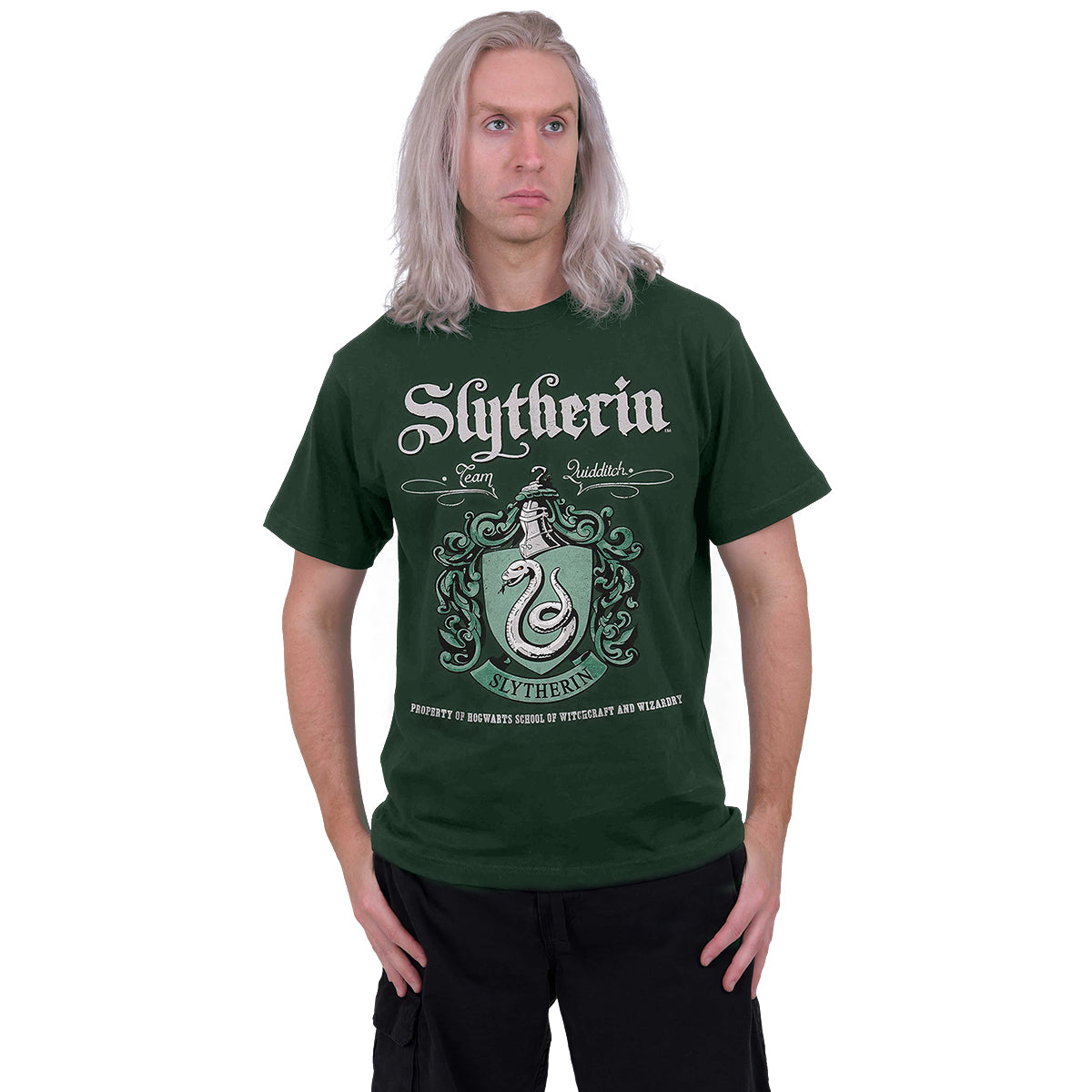 HARRY POTTER - SLYTHERIN CREST - koszulka oliwkowa