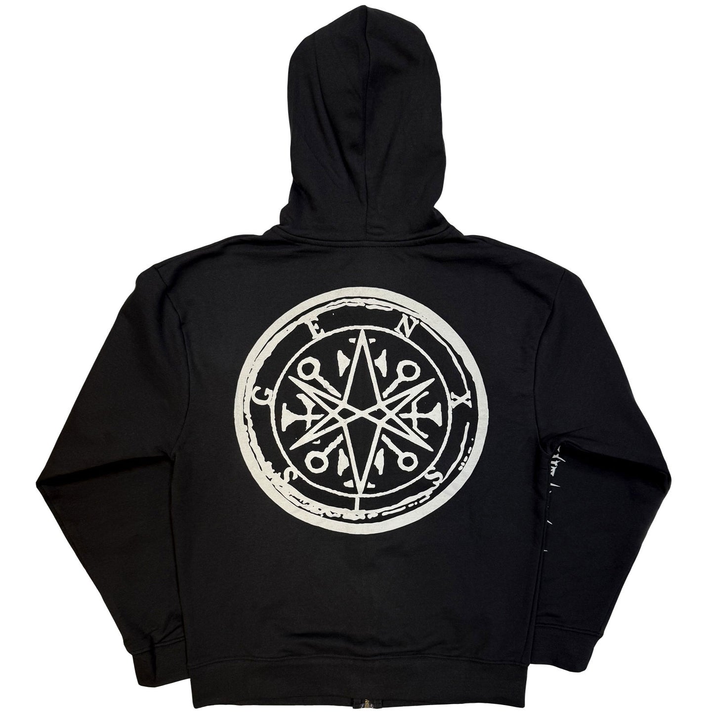 BRING ME THE HORIZON - METAL LOGO GENXSIS - Zipped Hoodie Black (Back Print)