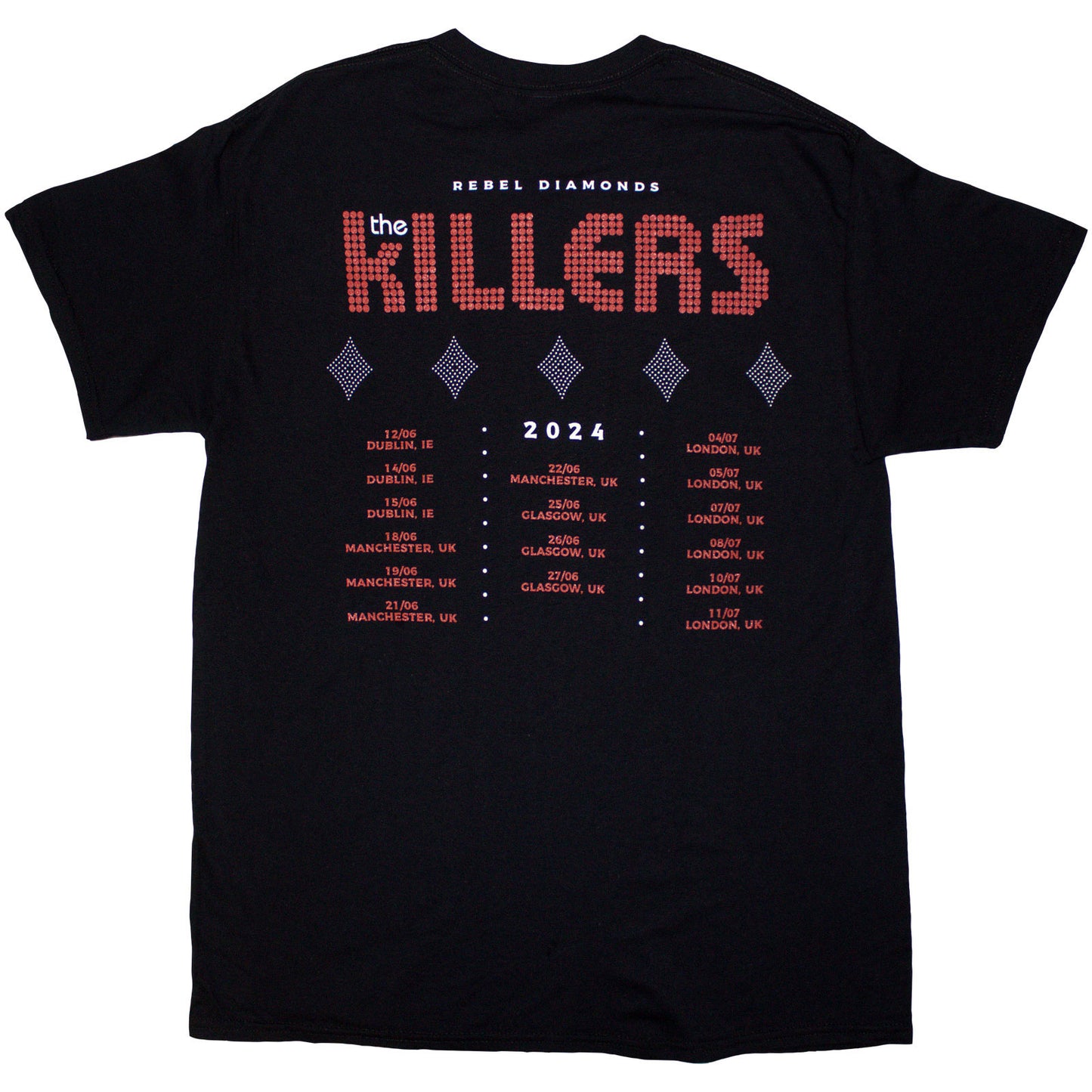 KILLERS, THE - TOUR '24 REBEL DIAMONDS - T-Shirt Black (Back Print & Ex-Tour)