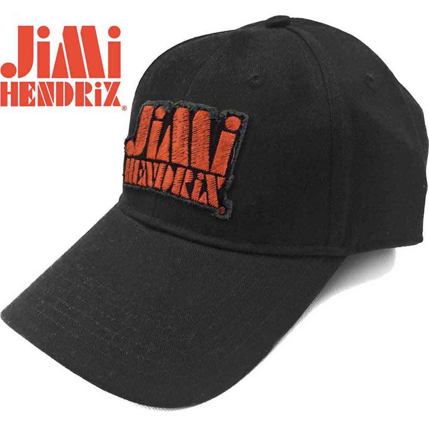 JIMI HENDRIX - ORANGE STENCIL LOGO - Czapka z daszkiem czarna