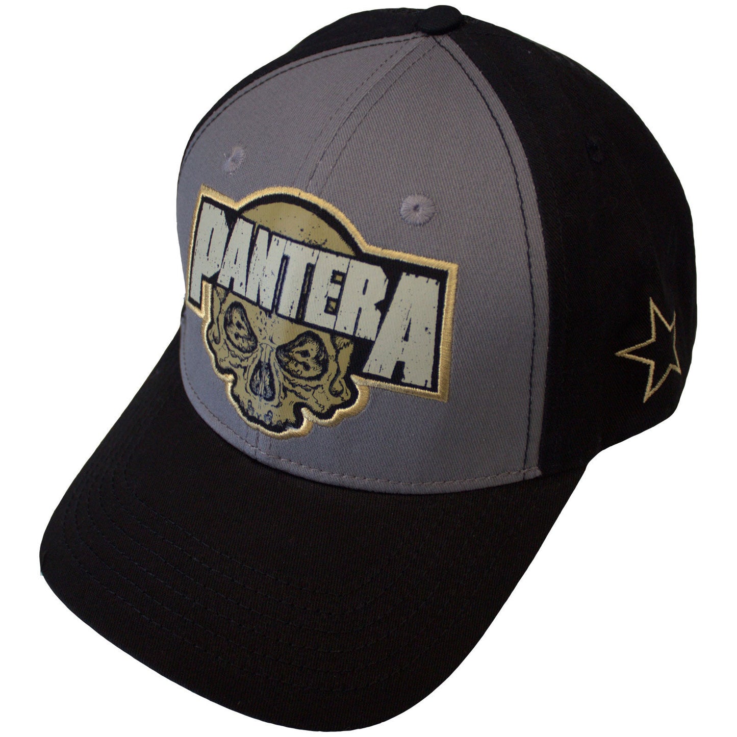 PANTERA - SKULL - Mesh Back Cap Black, Grey (Side Print)