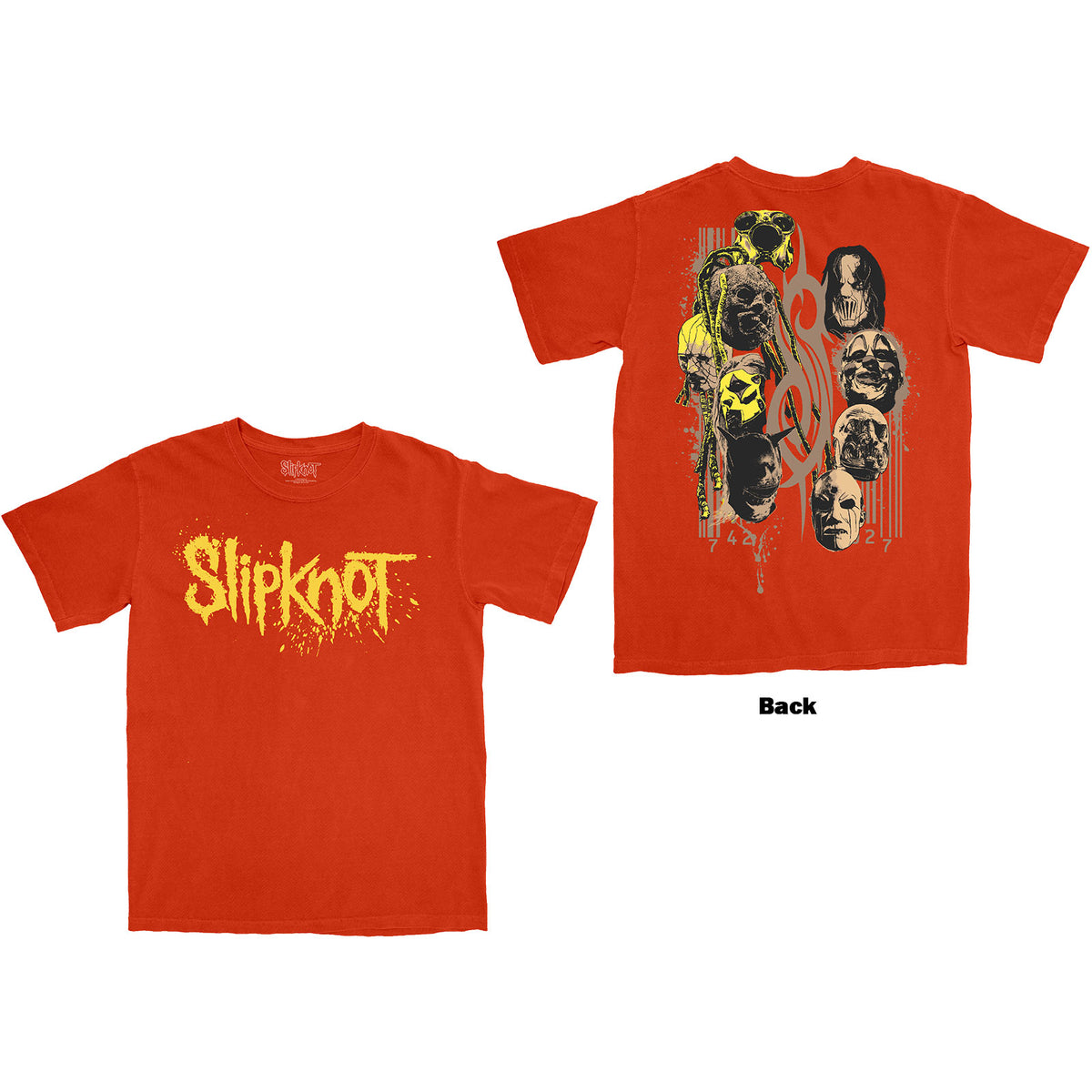 SLIPKNOT - SPLATTER LOGO - T-Shirt Orange