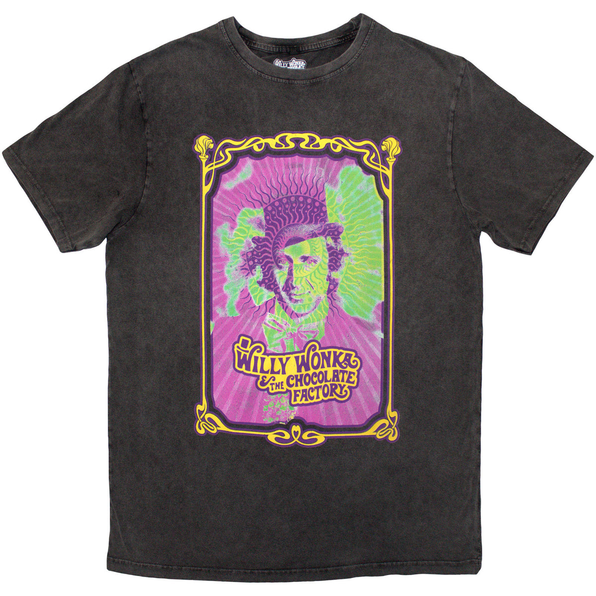 WILLY WONKA - PSYCH POSTER - Stone Wash T-Shirt Grey