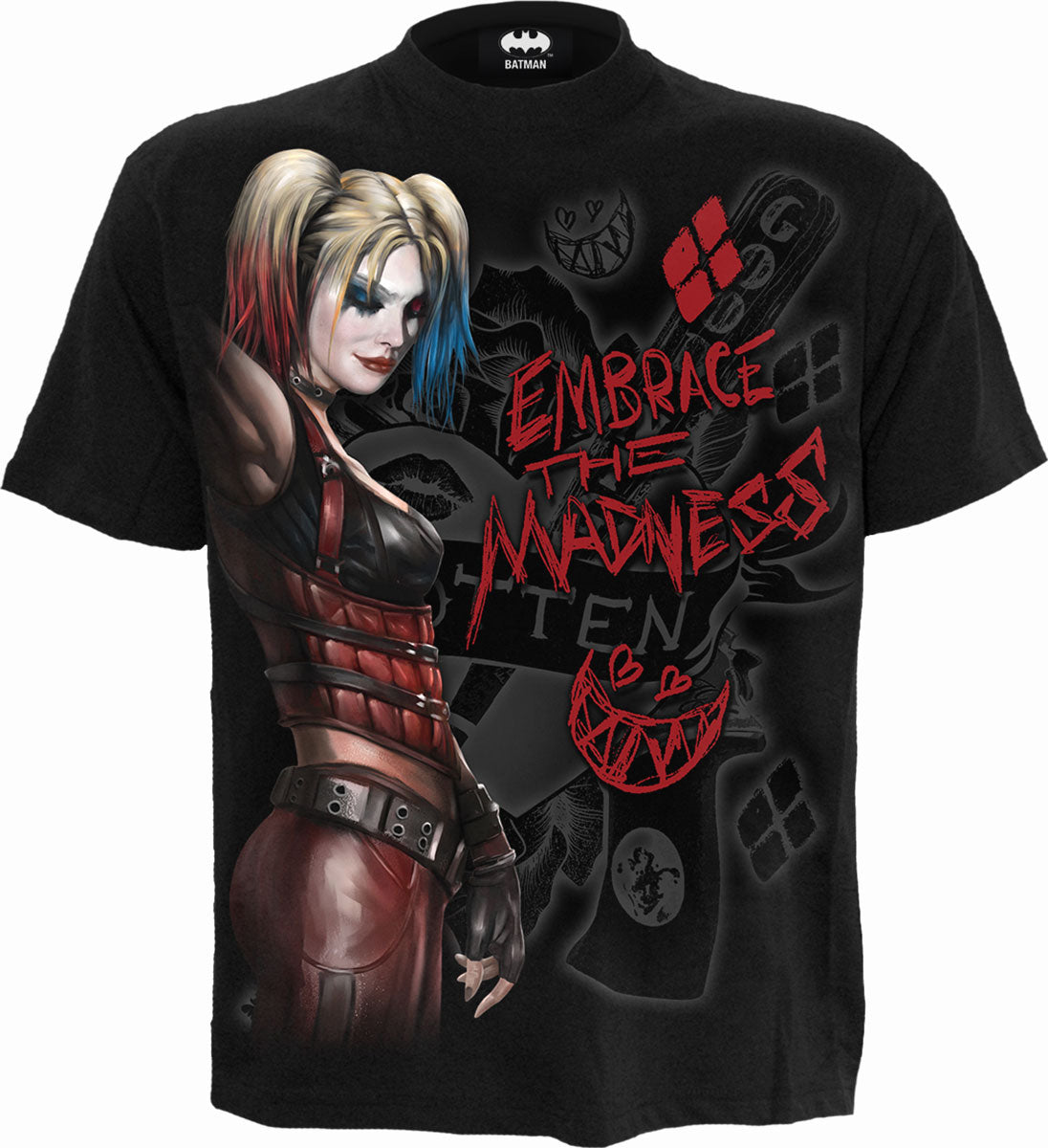 HARLEY QUINN - EMBRACE MADNESS - Koszulka z nadrukiem z przodu czarna