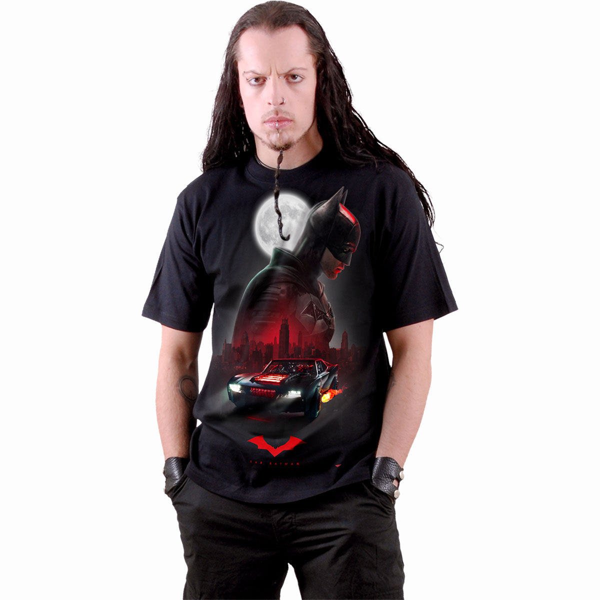 BATMAN - BATMOBILE - koszulka czarna