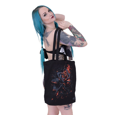 BURNT ROSE - Bag 4 Life - płócienna torba z długim uchwytem 80z
