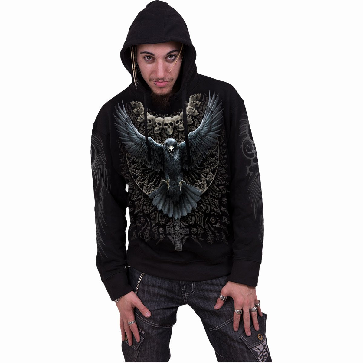 RAVEN SKULL - Bluza czarna