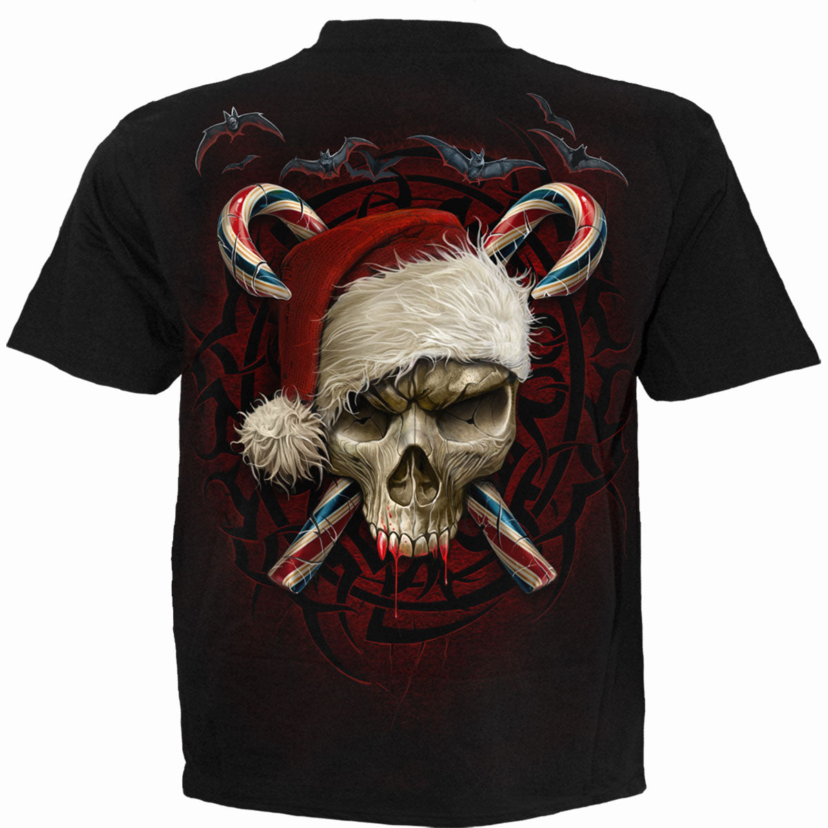CANDY CANE SANTA - T-Shirt czarny
