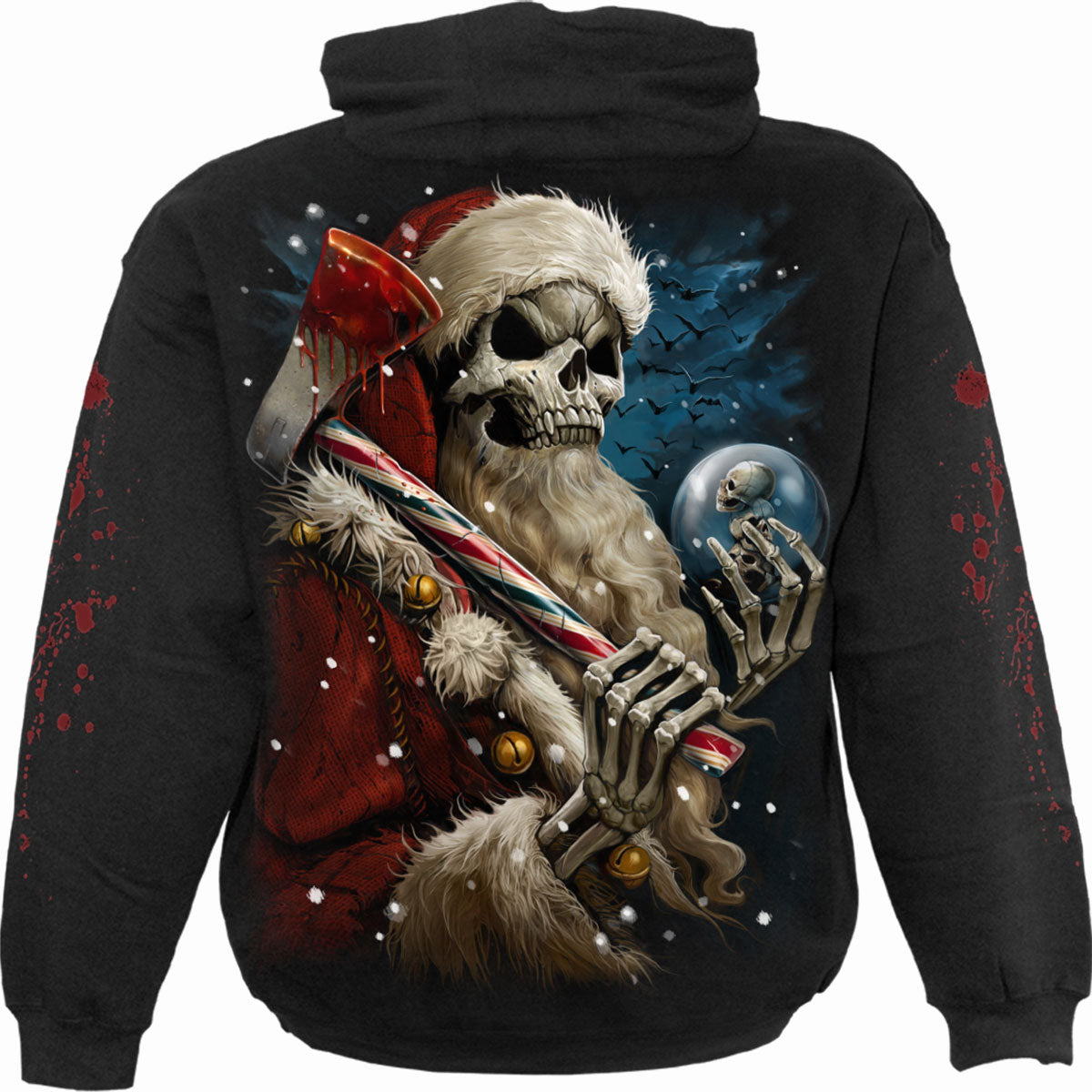 CANDY CANE SANTA - Bluza czarna