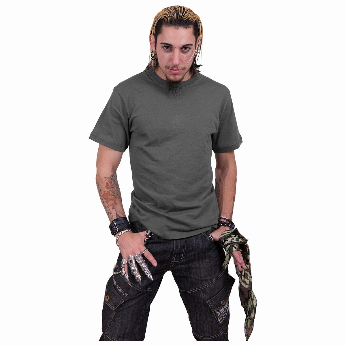 URBAN FASHION - T-shirt węgiel drzewny