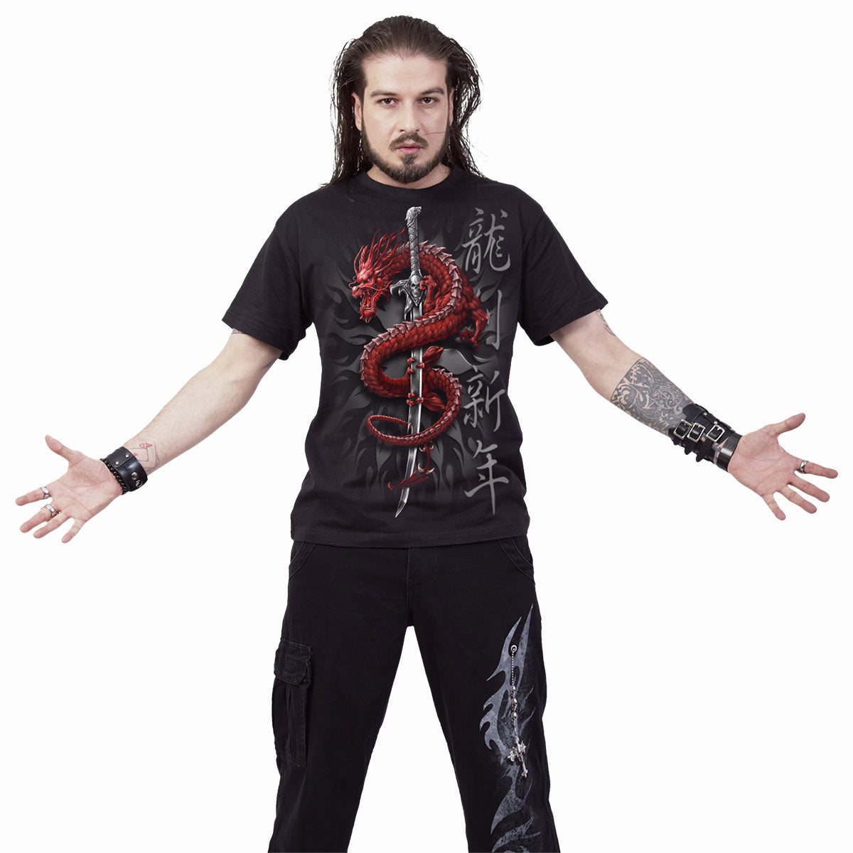 ORIENTAL DRAGON - T-Shirt czarny