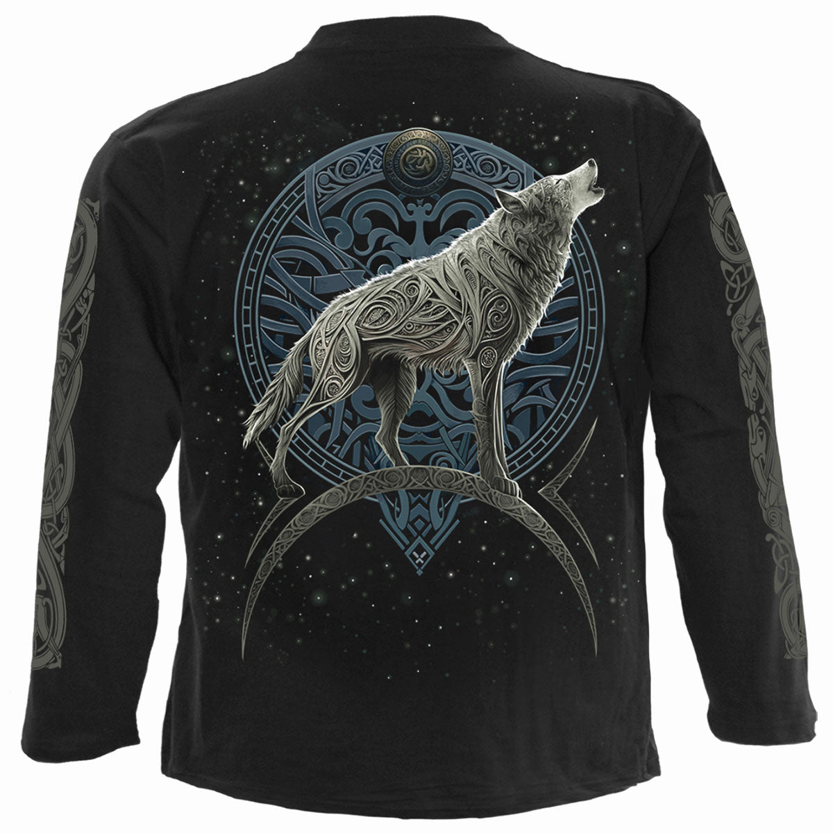 CELTIC WOLF - Koszulka z długim rękawem czarna