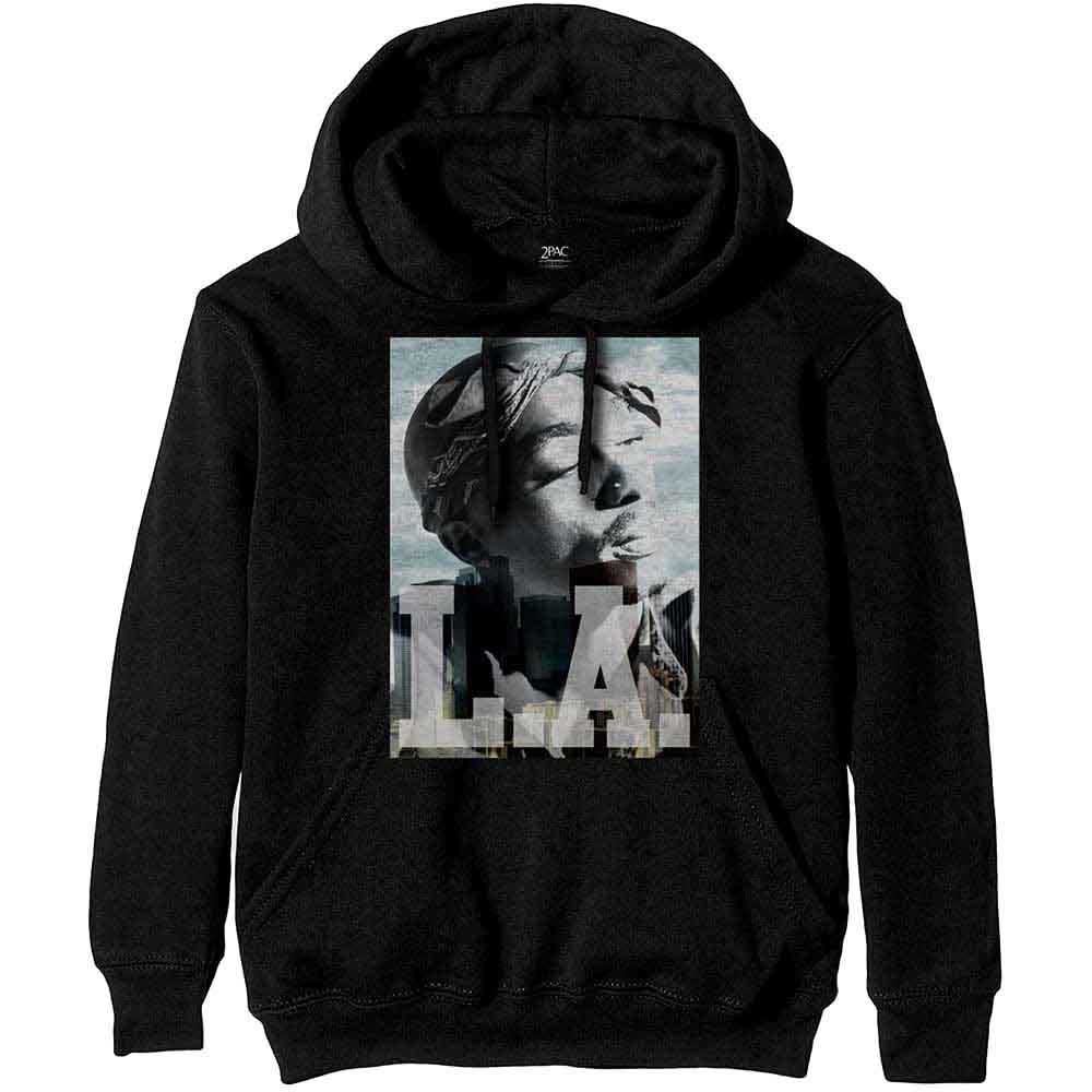 TUPAC - LA SKYLINE - Pullover Hoodie Black