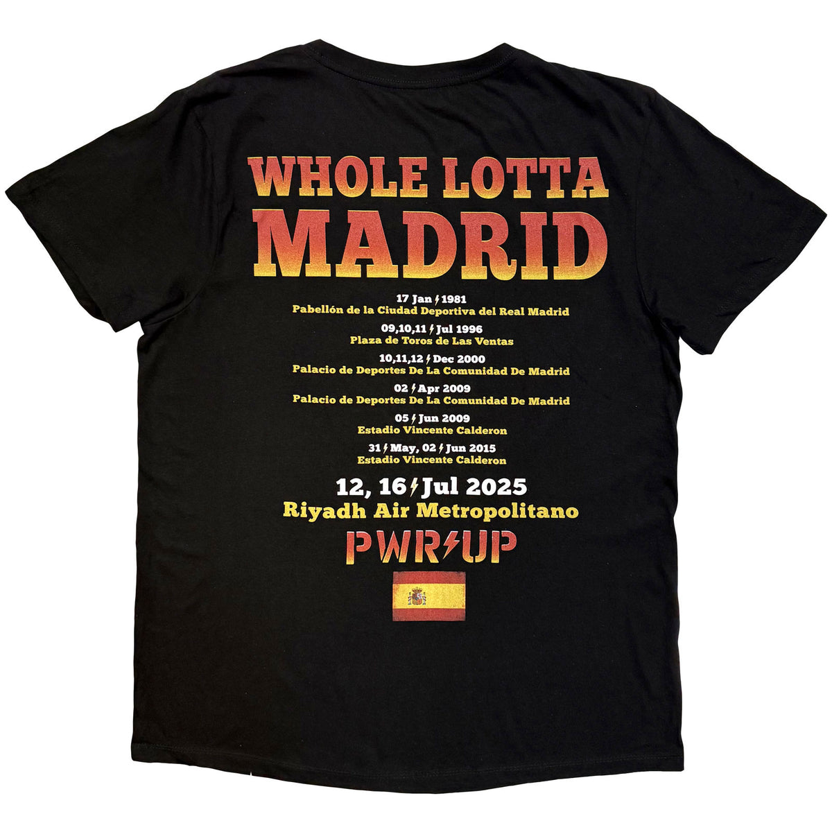 AC/DC - WHOLE LOTTA MADRID EU TOUR '25 - T-Shirt Black