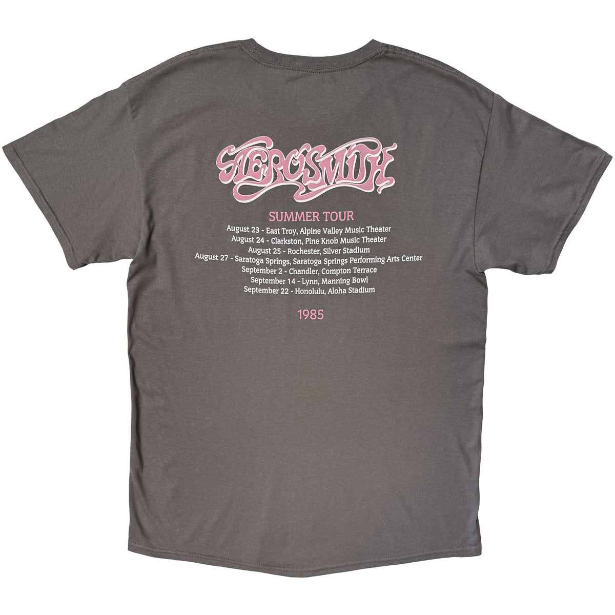 AEROSMITH - SUMMER TOUR '85 - T-Shirt Charcoal Grey