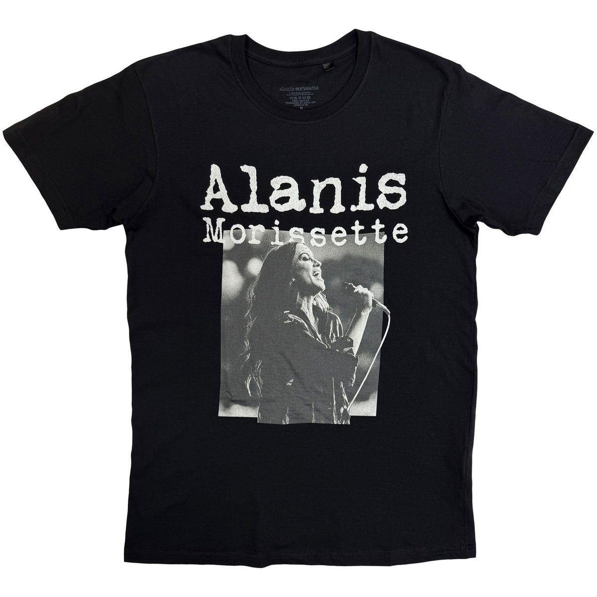ALANIS MORISSETTE - SINGING PHOTO - T-Shirt Black