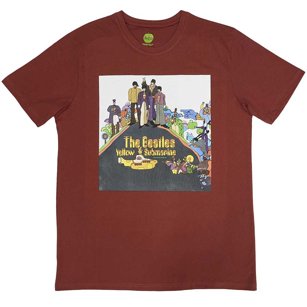 THE BEATLES - YELLOW SUBMARINE ALBUM COVER - T-Shirt Red