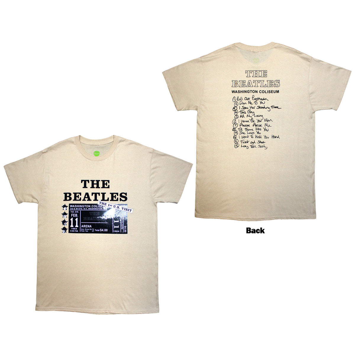 THE BEATLES - WASHINGTON '64 PROMO & SETLIST - T-Shirt Neutral