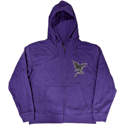 BLACK SABBATH - HENRY POCKET LOGO - Zipped Hoodie Purple