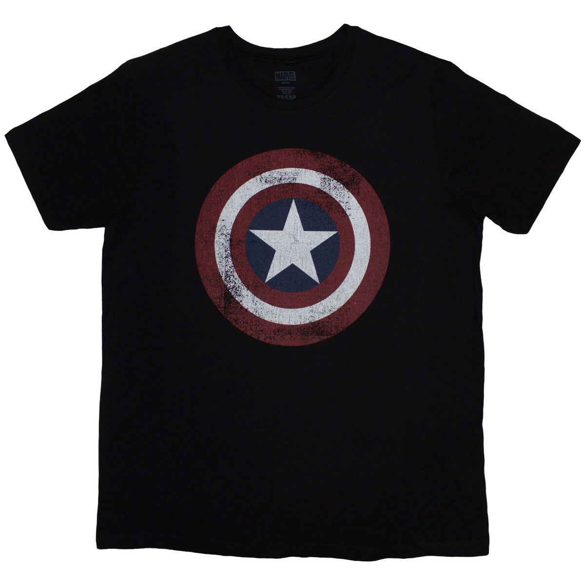 MARVEL COMICS - CAPTAIN AMERICA DISTRESSED SHIELD - T-Shirt Black