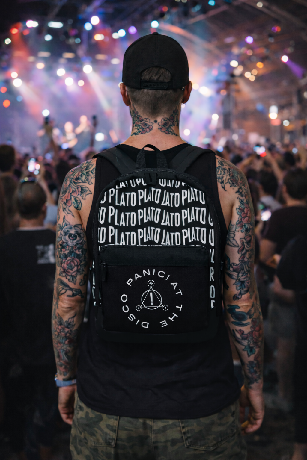 Rocksax Panic!! At The Disco Backpack - Disco Logo