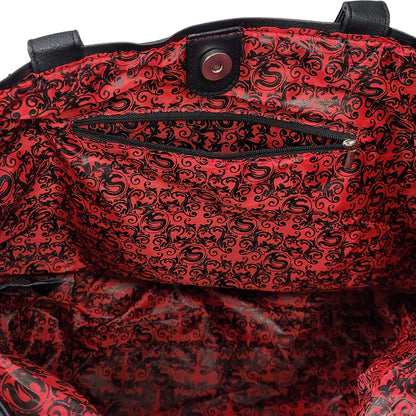 BLACK CAT - Tote Bag - Top quality PU Leather Studded