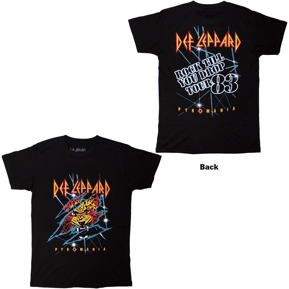 DEF LEPPARD - ROCK TILL YOU DROP - T-Shirt Black