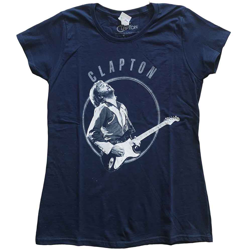 ERIC CLAPTON - VINTAGE PHOTO - Ladies T-Shirt Blue