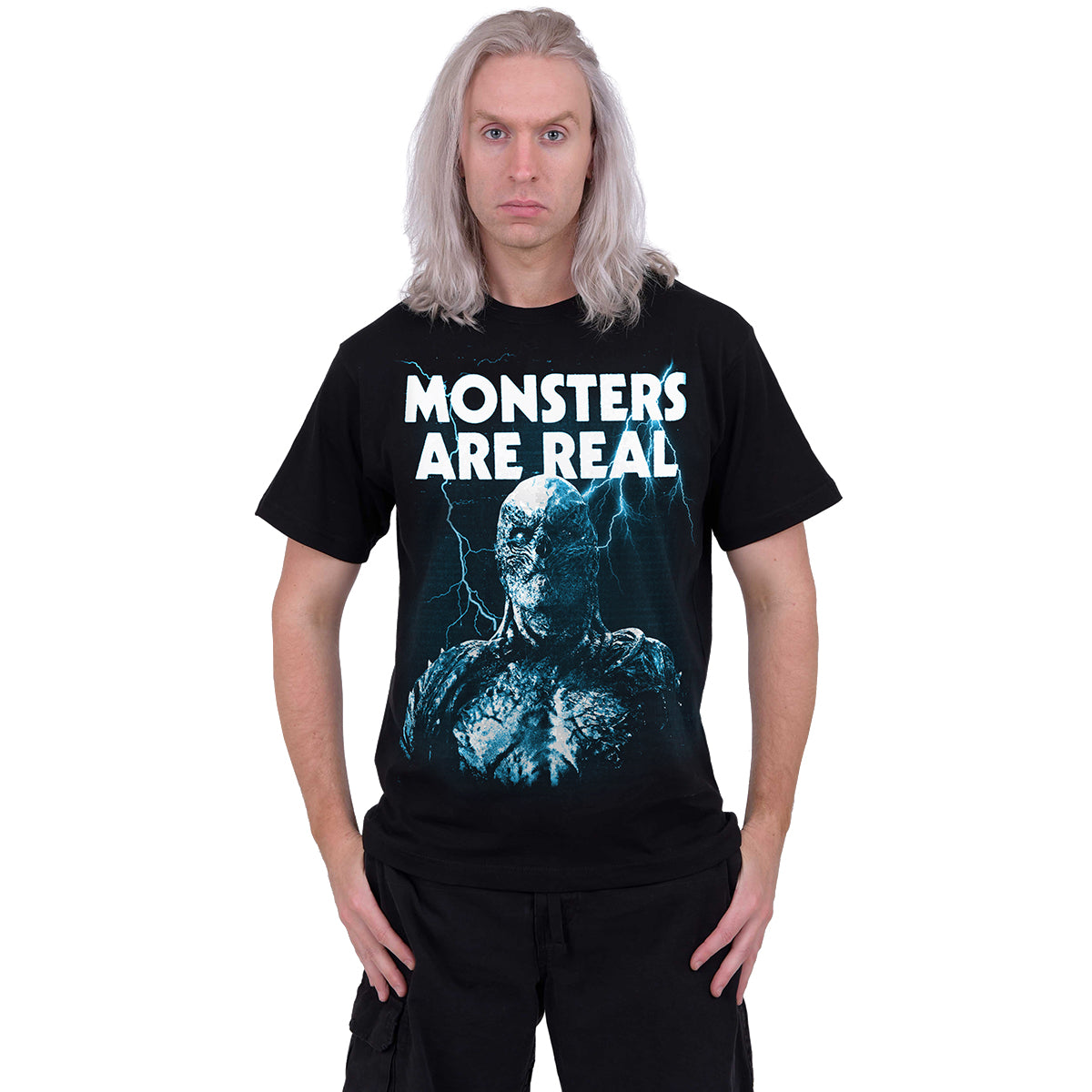 MONSTERS ARE REAL - Koszulka z nadrukiem z przodu, czarna
