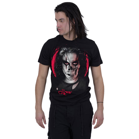 THE CROW - SKULL FACE - Front Print T-Shirt Black