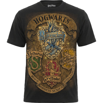 HARRY POTTER - RAVENCLAW CREST II - Front Print T-Shirt Black