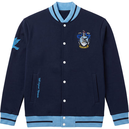 HARRY POTTER - RAVENCLAW CREST SLOGAN - Baseball Jacket Dk Blue Sky Trim