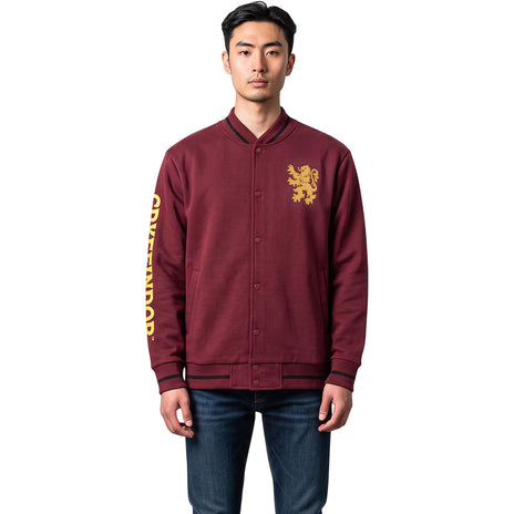 HARRY POTTER – IKONA SKRZYNI GRYFFINDORU – Kurtka baseballowa w kolorze ciemnobordowym