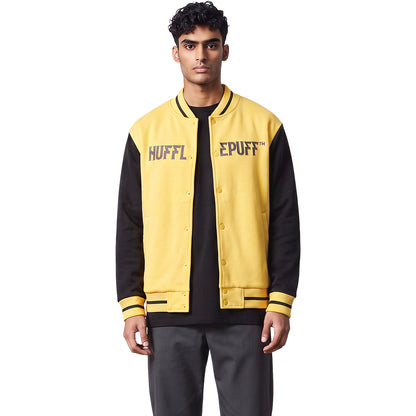 HARRY POTTER - HUFFLEPUFF HOUSE NAME - Baseball Jacket Dk Yellow Contrast Slvs A