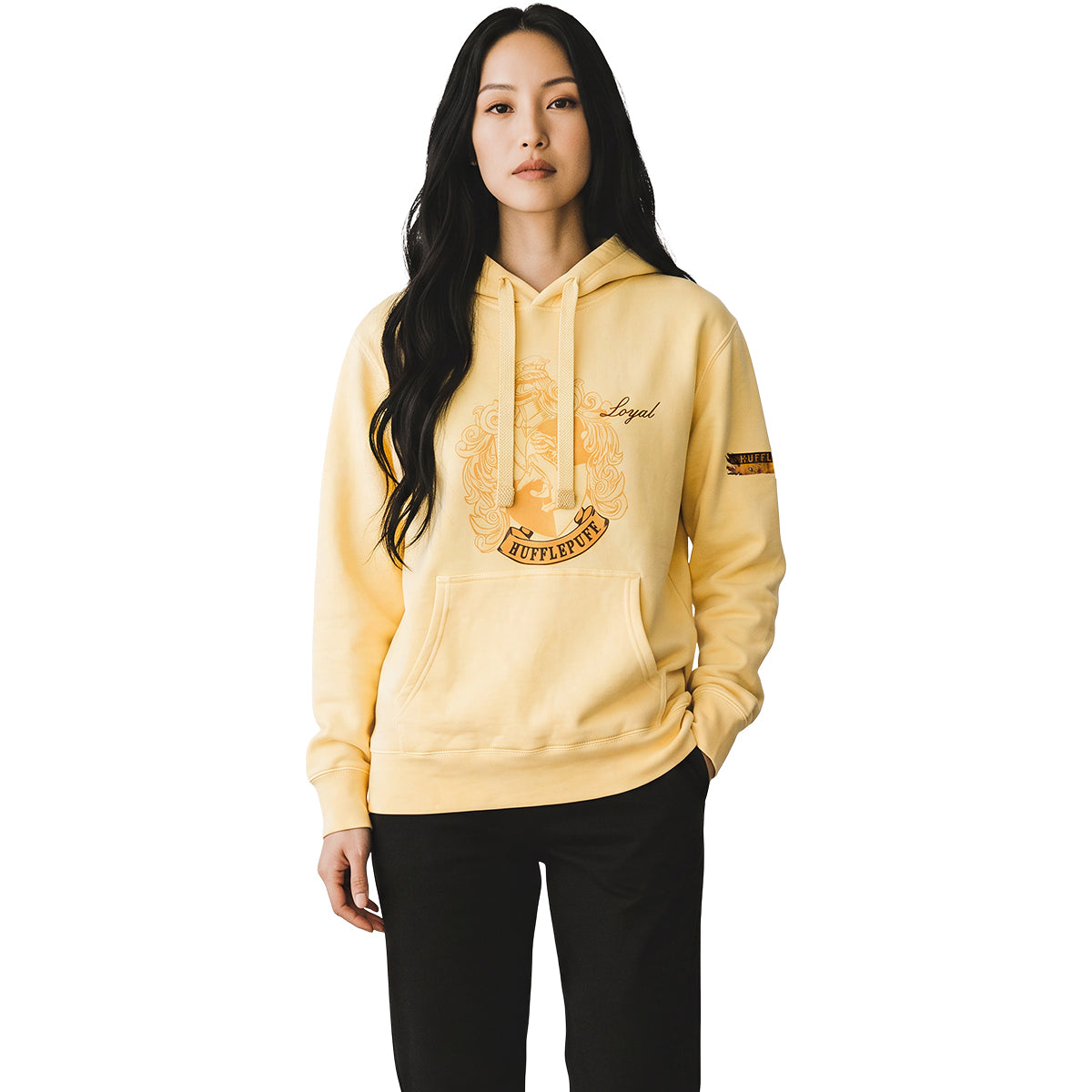 HARRY POTTER – EMBLEMAT HUFFLEPUFF – Bluza z kapturem, żółta