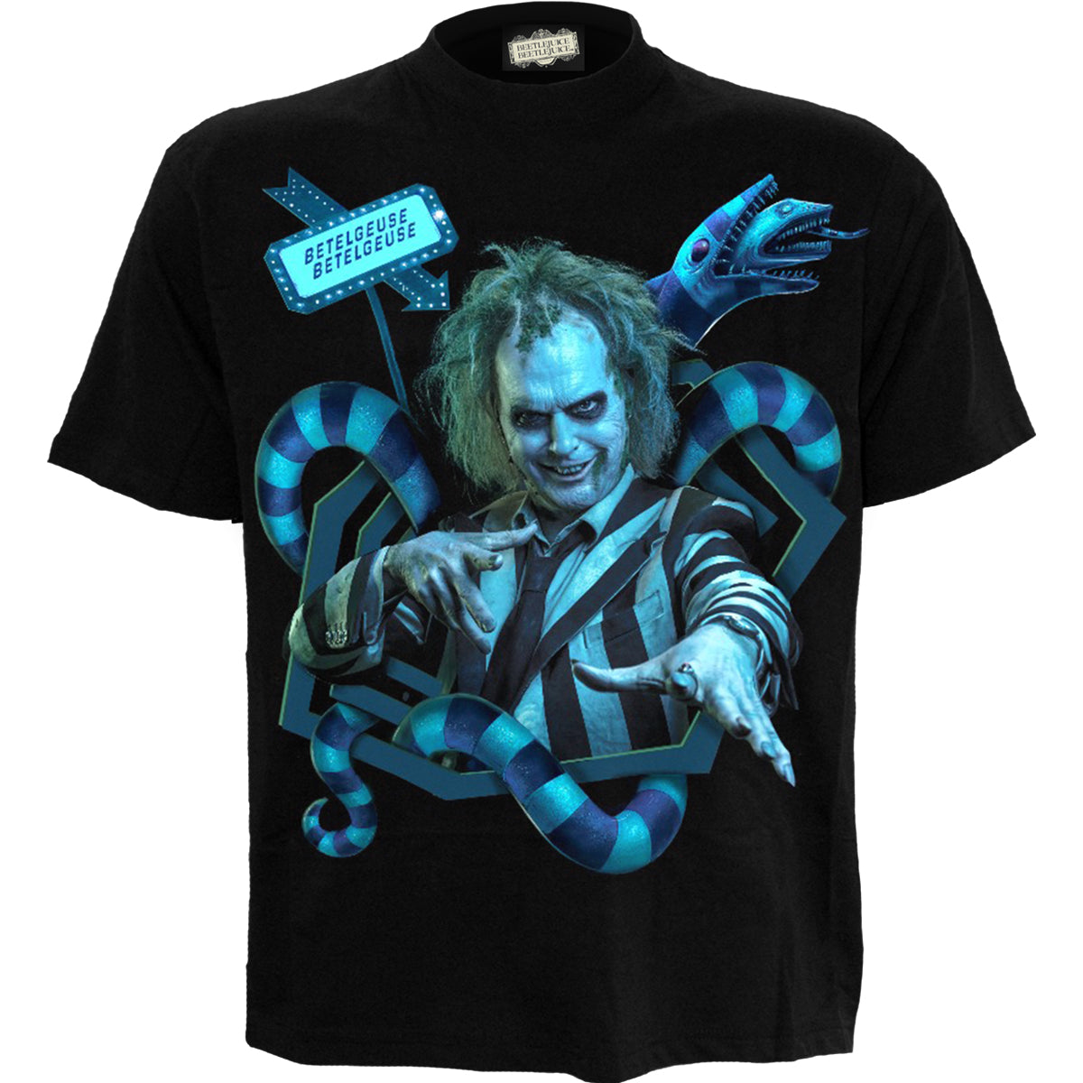 BEETLEJUICE 2 - SANDWORM PORTAL - Front Print T-Shirt Black