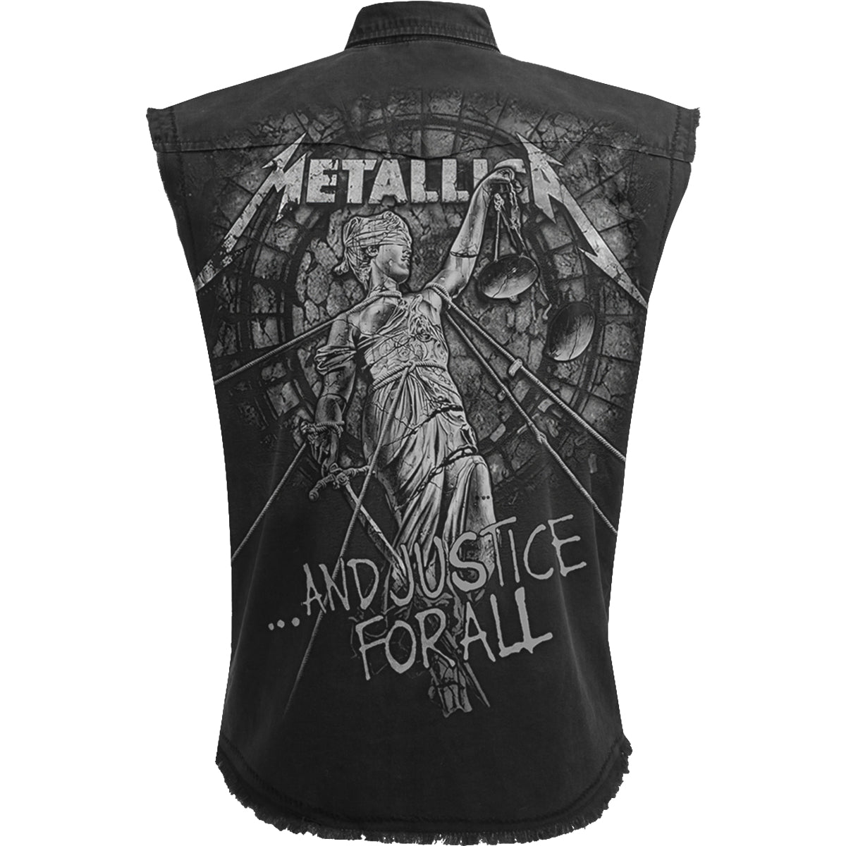 METALLICA - STONED JUSTICE - Bezrękawnik Stone Washed Worker Black