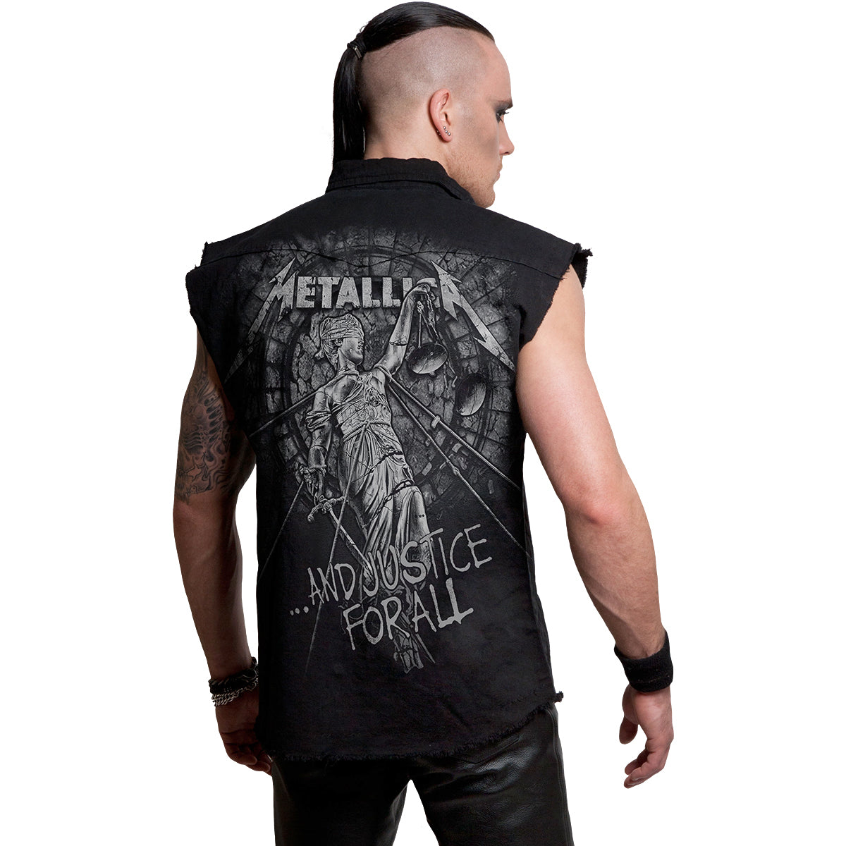 METALLICA - STONED JUSTICE - Bezrękawnik Stone Washed Worker Black