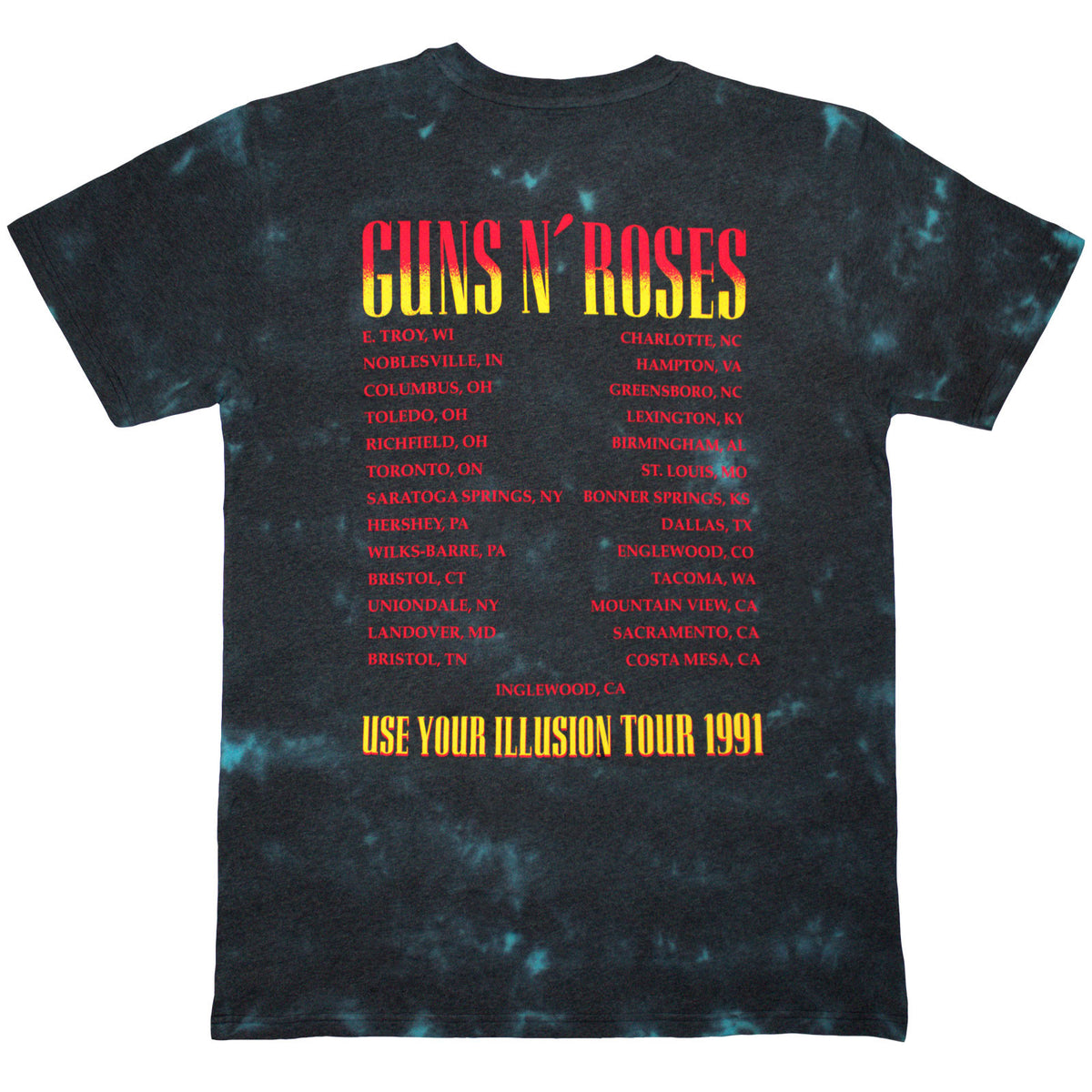 GUNS N' ROSES - UYI TOUR '91 - T-Shirt Black