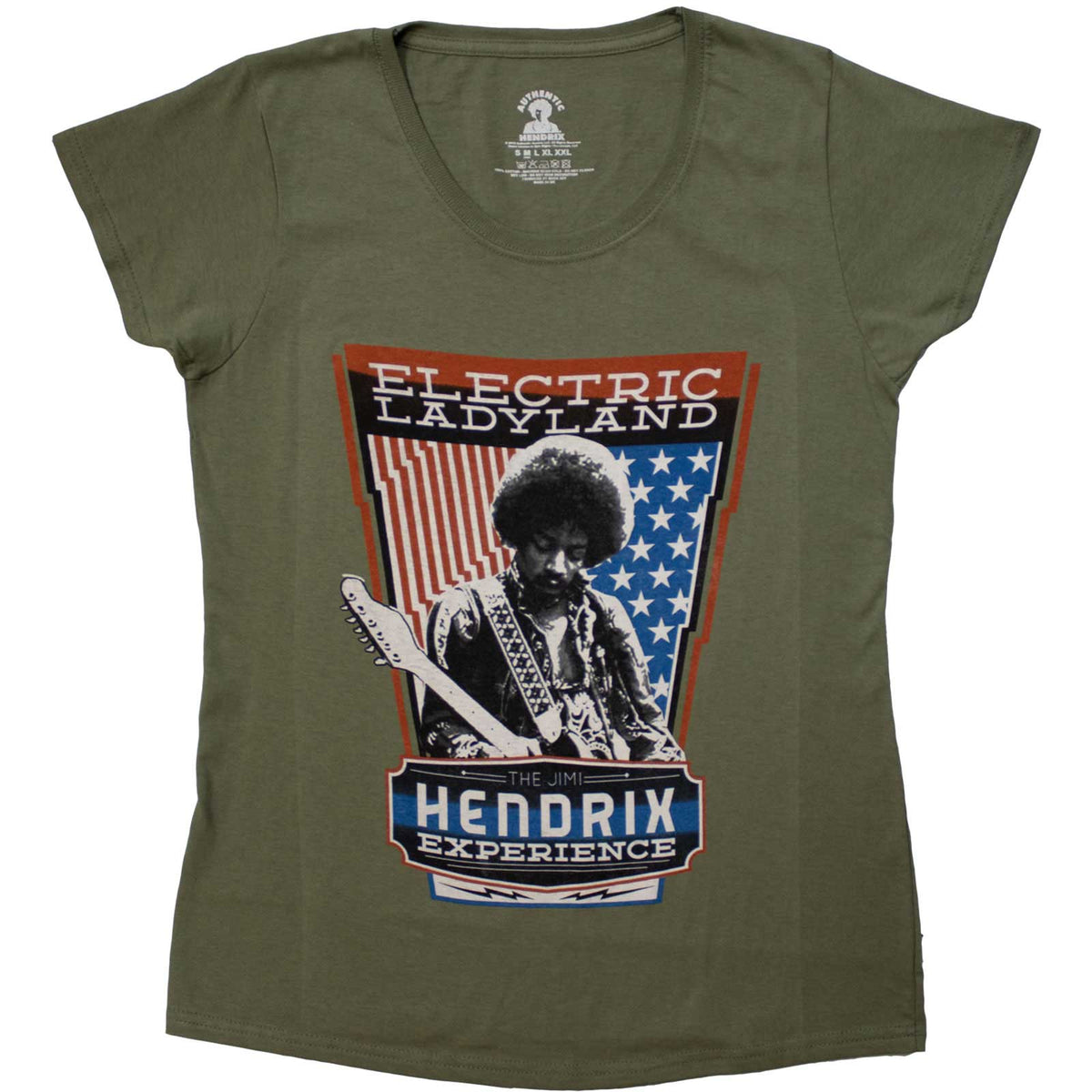JIMI HENDRIX - ELECTRIC LADYLAND - Ladies T-Shirt Green