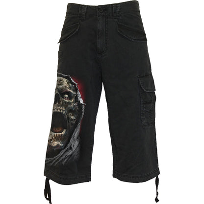 SCREAMING DEATH - Vintage Cargo Shorts 3/4 długie czarne