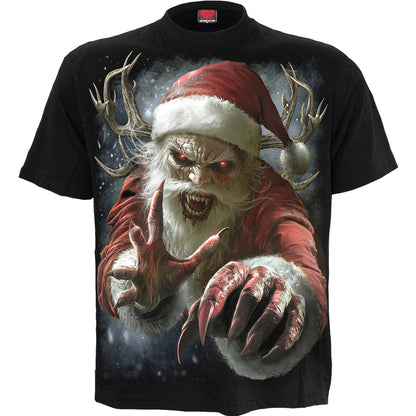 NAUGHTY OR NICE SANTA - T-Shirt czarny