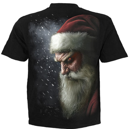 NAUGHTY OR NICE SANTA - T-Shirt czarny