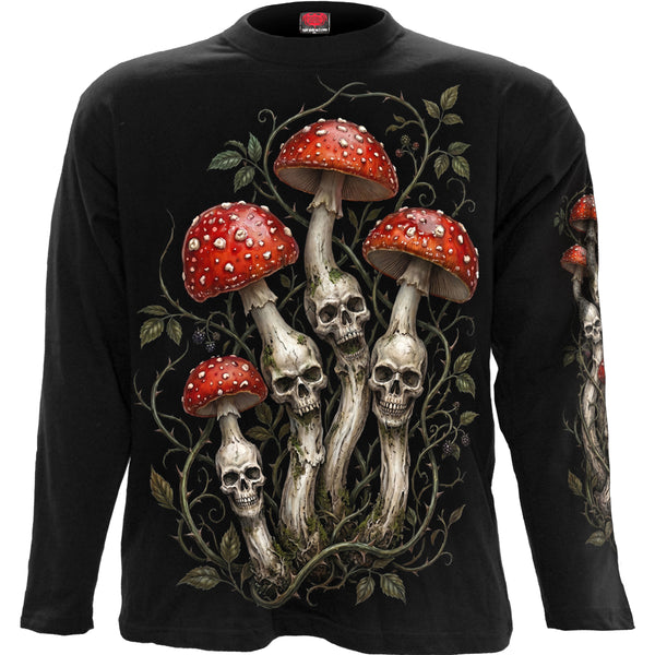 SHROOMS – Koszulka z długim rękawem, czarna